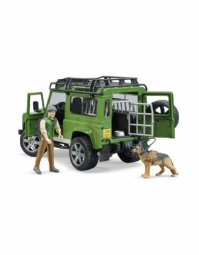 TODOTERRENO LAND ROVER CON FIGURA GUARDABOSQUES BRUDER