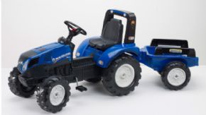 TRACTOR DE PEDALES NEW HOLLAND T8 + REMOLQUE