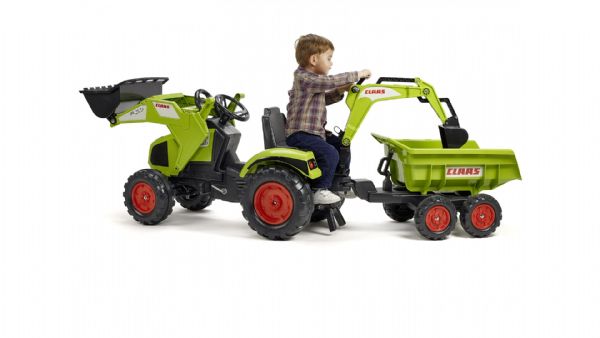 TRACTOR DE PEDALES CLAAS AXOS 330 CON PALA EXCAVADORA TRASERA Y