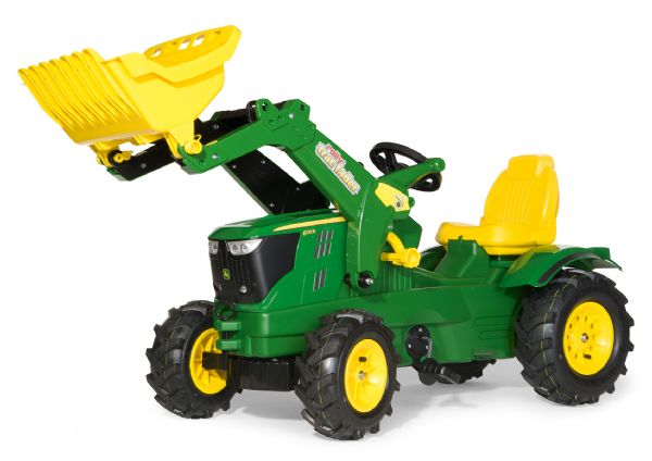 TRACTOR DE PEDALES JOHN DEERE 6210R ROLLY TOYS CON RUEDAS