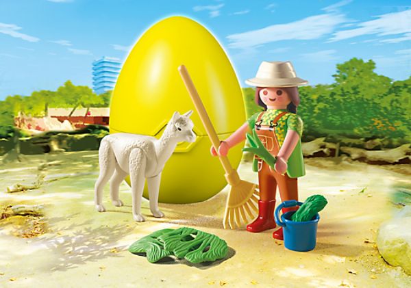 CUIDADORA DE ANIMALES CON ALPACA PLAYMOBIL