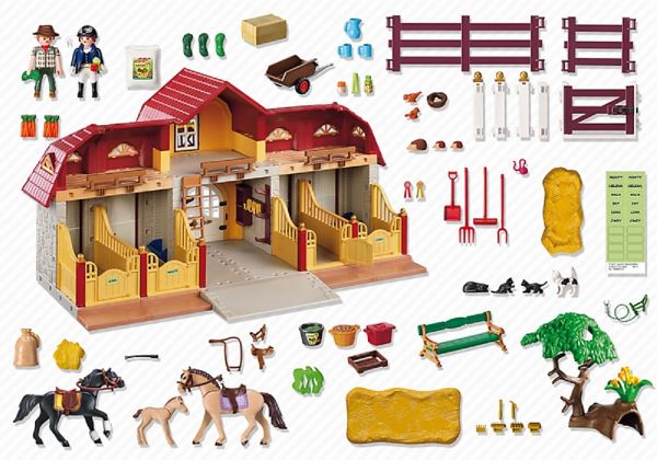 Granja de sale ponis playmobil juguettos