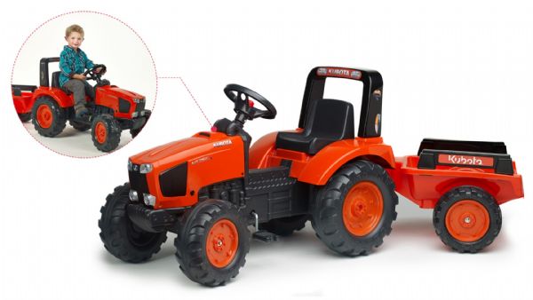 TRACTOR DE PEDALES KUBOTA M135GX+ REMOLQUE