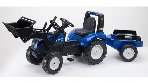 TRACTOR DE PEDALES NEW HOLLAND T8 + REMOLQUE+ PALA