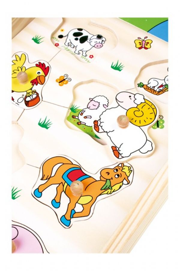 PUZZLE DE MADERA DE ANIMALES MAGNTICOS