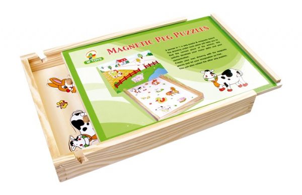 PUZZLE DE MADERA DE ANIMALES MAGNTICOS