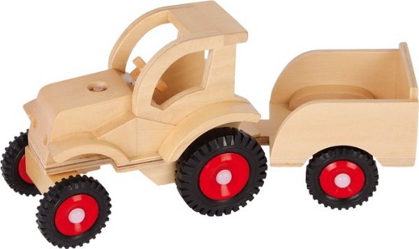 tractor de madera juguete