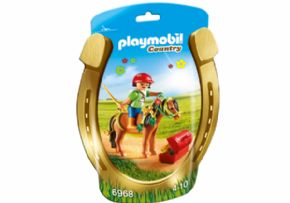 JINETE CON PONI FLOR DE PLAYMOBIL