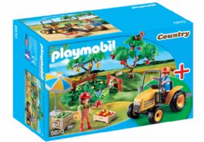 TRACTOR CON PUESTO DE FRUTA DE PLAYMOBIL