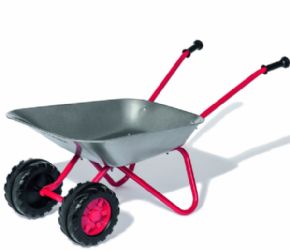 CARRETILLA METALICA JARDINERIA PARA NIOS DOBLE RUEDA 
