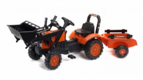 TRACTOR DE PEDALES KUBOTA M7171 CON PALA + REMOLQUE