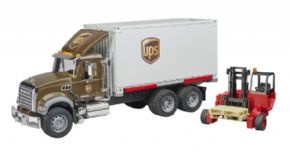 CAMION DE REPARTO UPS CON CARRETILLA ELEVADORA