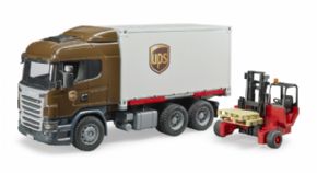 CAMIN DE TRANSPORTE UPS SCANIA R-SERIE CON CARRETILLA 