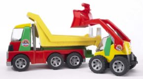 CAMIN  METALICO DE JUGUETE CON MINIEXCAVADORA +2 AOS 