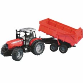 TRACTOR MASSEY F. 7480 CON REMOLQUE BASCULANTE 