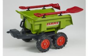 REMOLQUE INCLINABLE CLAAS MAXI CON PALA Y RASTRILLO  PARA TRACTOR DE PEDALES FALK