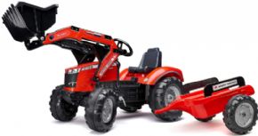 TRACTOR MASSEY FERGUSON CON REMOLQUE Y PALA FALK