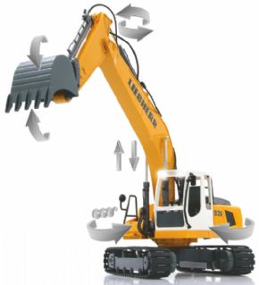 EXCAVADORA LIEBHERR CONTROL REMOTO