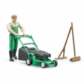 JARDINERO CON EQUIPO DE JARDINERIA BRUDER