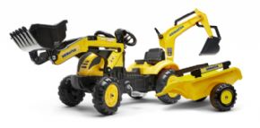 TRACTOR DE PEDALES KOMATSU CON EXCAVADORA+ REMOLQUE+ PALA