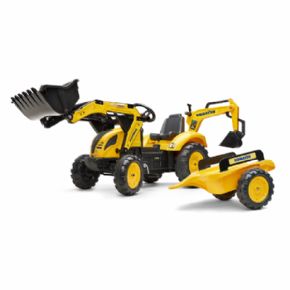 RETROEXCAVADORA KOMATSU CON EXCAVADORA, ASIENTO GIRATORIO, REMOLQUE Y PALA