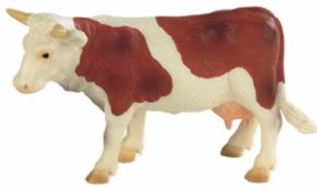 VACA MARRON Y BLANCA BULLYLAND