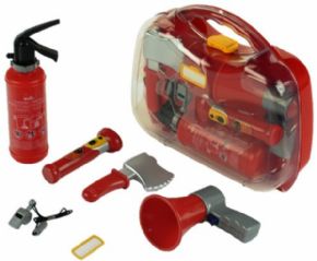 MALETIN DE ACCESORIOS DE BOMBERO DE JUGUETE