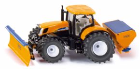 TRACTOR NEW HOLLAND CON PALA Y EXPARCIDOR DE SAL SIKU