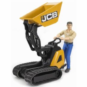DUMPER MINI JCB CON TRABAJADOR BRUDER