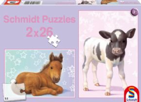 PACK DE 2 PUZZLES DE POTROS Y TERNEROS