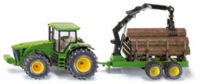 TRACTOR JOHN DEERE CON REMOLQUE FORESTAL SIKU