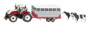 TRACTOR STEYR CON REMOLQUE PARA GANADO SIKU