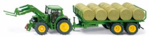 TRACTOR  JOHN DEERE CON PALA Y REMOLQUE PACAS SIKU