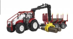 TRACTOR DE JUGUETE STEYR 6230 CON REMOLQUE LEA