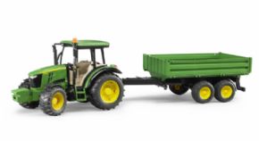 TRACTOR DE JUGUETE JOHN DEERE 5115M CON REMOLQUE