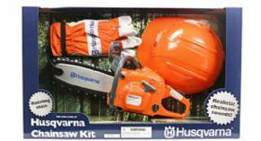 KIT MOTOSIERRA DE JUGUETE HUSQVARNA CON ACCESORIOS