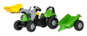 TRACTOR DE PEDALES DEUZT CON PALA Y REMOLQUE