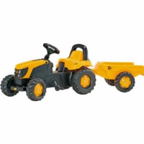 TRACTOR DE PEDALES JCB CON REMOLQUE