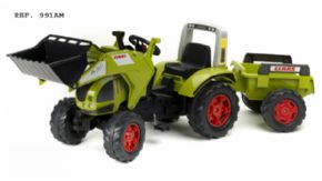 TRACTOR A PEDALES CLAAS ARION 540 CON PALA Y REMOLQUE