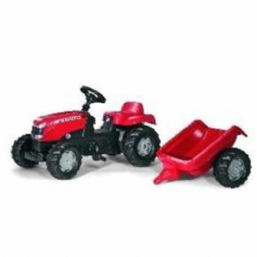 TRACTOR MASSEY FERGUSON DE PEDALES CON REMOLQUE