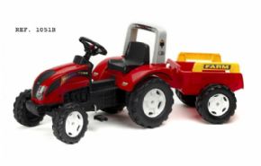 TRACTOR DE PEDALES CON REMOLQUE FALK
