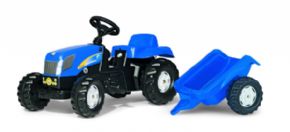 TRACTOR NEW HOLLAND T7040 DE PEDALES CON REMOLQUE